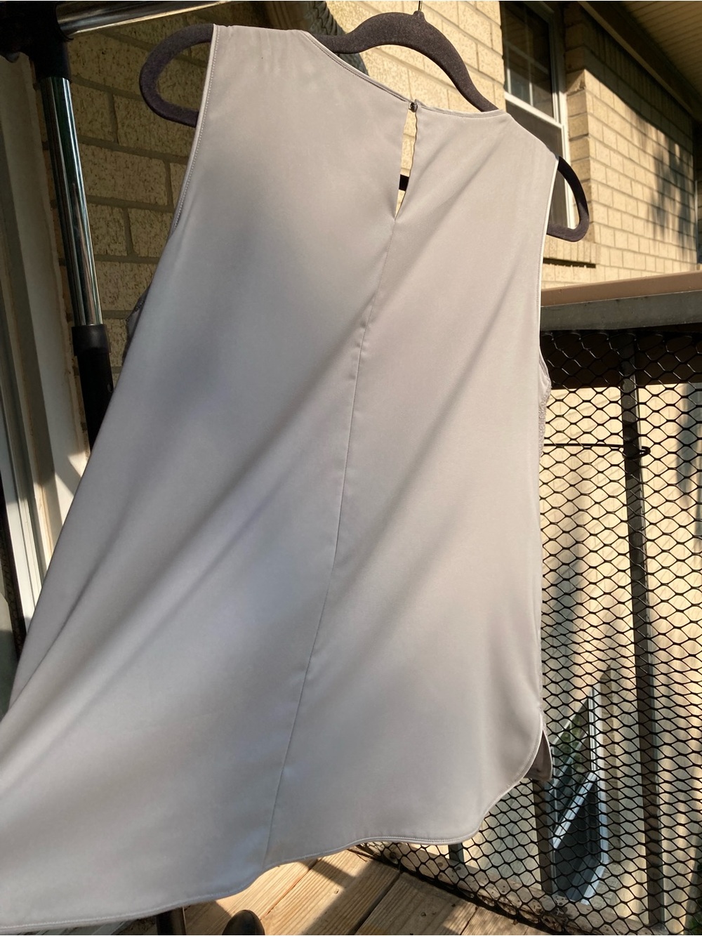 Lafayette 148 100% Silk Gray Silver Sequin Tank Top Sleeveless Blouse - Picture 11 of 16